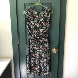 Enfocus Studio size 4 green floral dress
